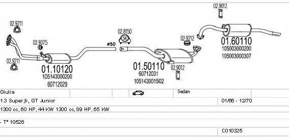MTS C010325007839 Exhaust System